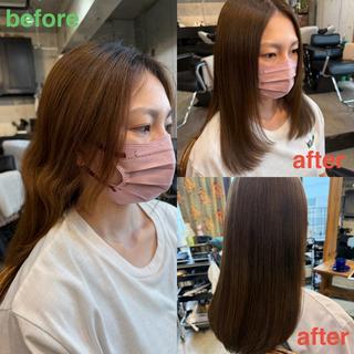 セミロング カラー ヘアアレンジ 🍀Ryosuke 🍀のヘアスタイル