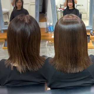 ミディアム 🩶【巻ける縮毛 矯正】🩶蘭のヘアスタイル