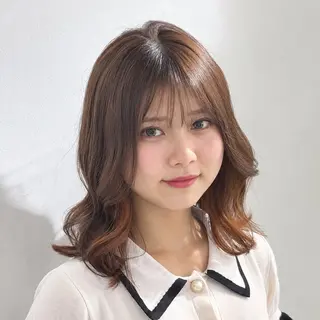 ミディアム 韓国レイヤー🇰🇷 ボブ/酸性縮毛矯正のヘアスタイル
