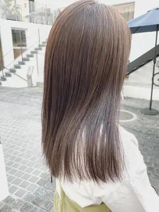 セミロング カラー 佐藤史哉* 韓国レイヤー赤み除去のヘアスタイル