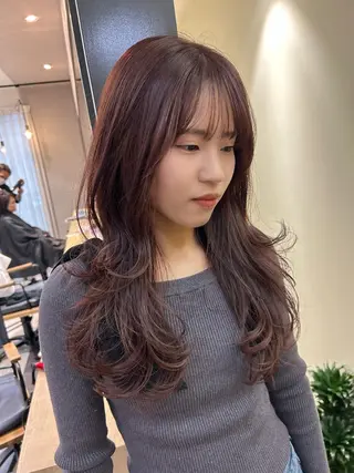 ロング カラー hubhair レイヤー/透明感のヘアスタイル