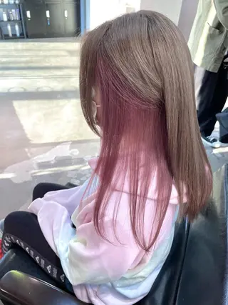 ロング カラー ヘアアレンジ 髪質改善🫧美髪矯正 🤍Yuiのヘアスタイル