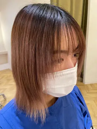 ミディアム 髪質改善・縮毛矯正 濱　泰賀のヘアスタイル