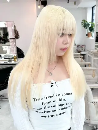 ロング 🤍ムラ修正ブリーチ 🤍原宿/YUUのヘアスタイル