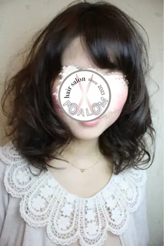 セミロング パーマ 古宮 萌のヘアスタイル