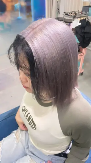 ミディアム カラー Mii. 内田萌々のヘアスタイル