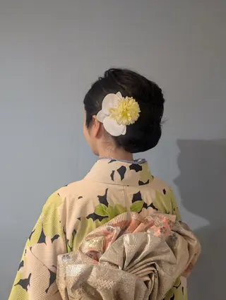 ヘアアレンジ 大人髪ヘアセット/ 切りたて感なしカットのヘアスタイル