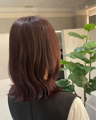 ミディアム ハイトーン/艶カラー 💎モエのヘアスタイル