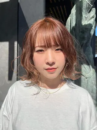 ミディアム 🌿レイヤー/ブリー チ/🌿‬JINのヘアスタイル