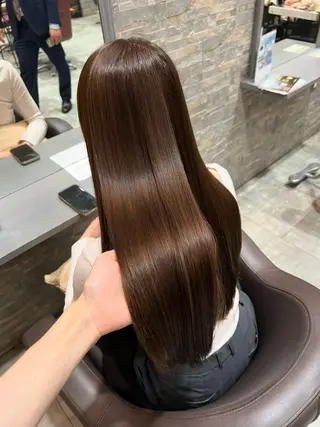 ロング カラー 梅田 カットモデル募集のヘアスタイル