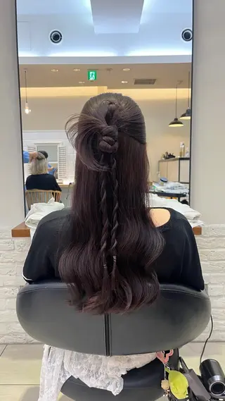 ロング 💎ツヤ髪ストレート カラー💎かのんのヘアスタイル