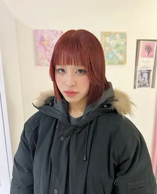 ショート ナナ♡レイヤーカット ♡似合わせカラーのヘアスタイル