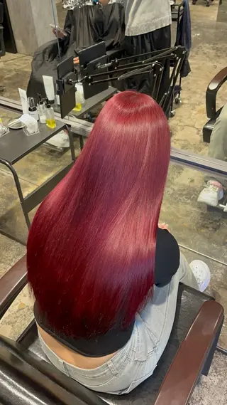 ロング 渋谷ケアブリーチ ❤️🔥徳田空悟のヘアスタイル
