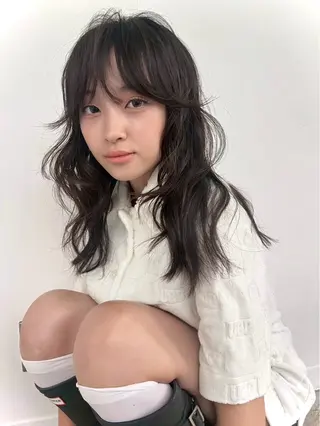 ロング 似合わせレイヤー ＆縮毛矯正のヘアスタイル
