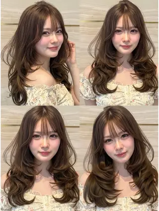 ロング カラー ヘアアレンジ 🌿巴結生🌱大宮 ミルクティーベージュのヘアスタイル
