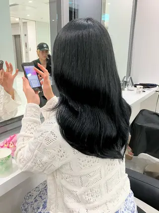 ロング カラー ヘアアレンジ 💓色落ちまで綺麗な 垢抜けカラー💓のヘアスタイル