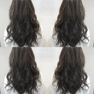 ロング カラー ヘアアレンジ 白髪ぼかしハイライト 茗荷谷駅徒歩2分のヘアスタイル
