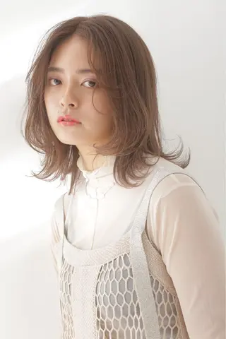 ミディアム カラー ブリーチなしカラー 🌿脇黒丸 彩のヘアスタイル