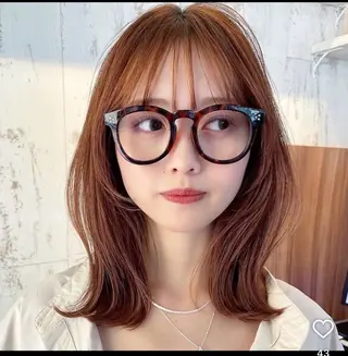 ミディアム hachiyama rinaのヘアスタイル