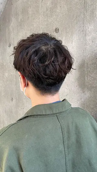 パーマ メンズ もりたみかこ 美容師お休み中のヘアスタイル