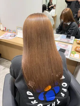 ミディアム カラー 巻ける髪質改善🫧ハ イライト/永田汰伊智のヘアスタイル