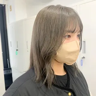 ミディアム カラー 赤みゼロ/透明感 カラー🌿KANTAのヘアスタイル