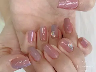 ネイル ネイルサロンAiri 長さ出し·シンプルのネイルデザイン