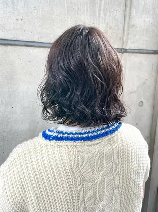 ミディアム パーマ 髪質改善 縮毛矯正/ レイヤー/銀座/本木のヘアスタイル