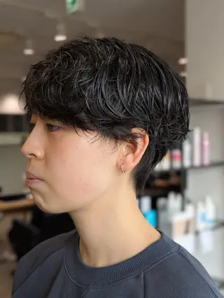 ショート パーマ 浅野 翔馬のヘアスタイル
