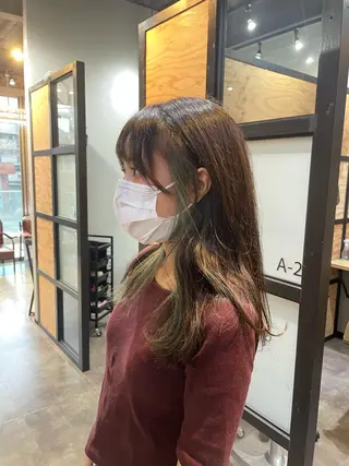 ロング カラー ヘアアレンジ 中尾 塁のヘアスタイル