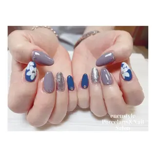 ミディアム ネイル 🐾enen style 🐾のネイルデザイン