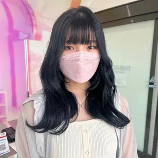 ミディアム カラー パーマ ヘアアレンジ メンズ キッズ ネイル マツエク・マツパ アイブロウ KANAMI 🌏のヘアスタイル