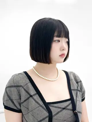 ショート カラー ヘアアレンジ 縮毛矯正🤍 盛れるボブ/ひかりのヘアスタイル