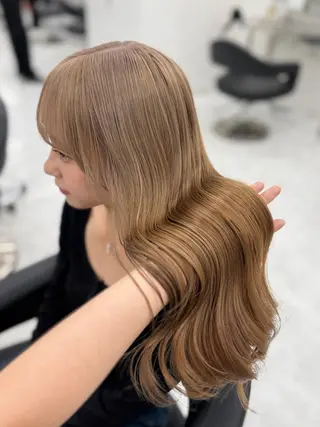 ロング カラー ヘアアレンジ 縮毛矯正🤍 盛れるボブ/ひかりのヘアスタイル