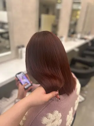 ロング カラー パーマ ヘアアレンジ メンズ キッズ ブリーチなしカラー/ ブラウン/レイヤーのヘアスタイル
