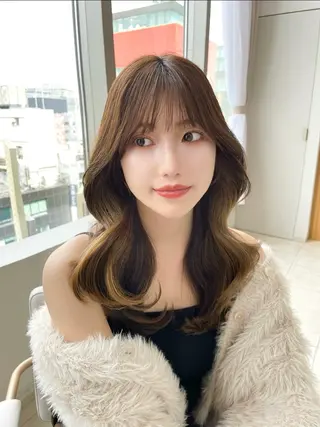ロング カラー 🇰🇷韓国風くびれ ヘア🇰🇷中村優大のヘアスタイル