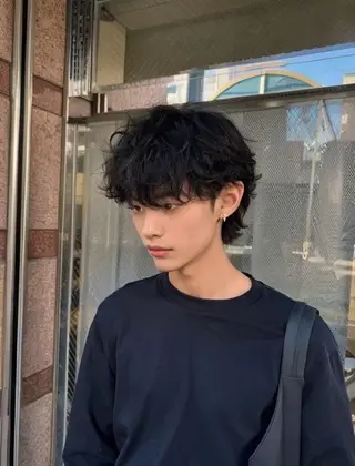 メンズ 京都河原町 メンズパーマ助川龍哉のヘアスタイル