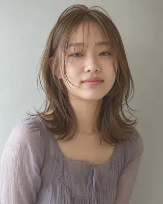 セミロング カラーモデル募集☆ 山村梨香のヘアスタイル