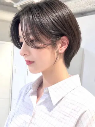 ショート カラー 骨格診断で絶対可愛い ✨丸みショート✨凌弥のヘアスタイル