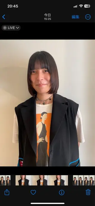 ミディアム カラー 渋谷 留菜のヘアスタイル