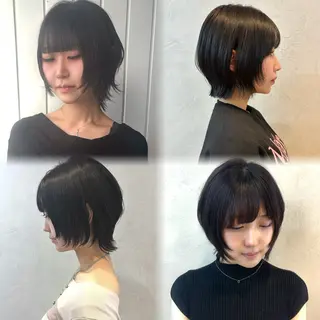 ショート 🎵🍥上平里奈 韓国レイヤー🍥🎵のヘアスタイル