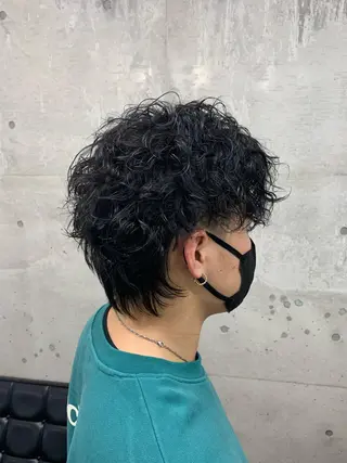 ミディアム パーマ メンズ クセを最大限に活かす メンズパーマ奈良大祐のヘアスタイル