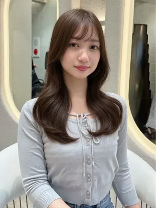 ミディアム カラー 🦋韓国風レイヤー/ 艶髪矯正🦋凛太郎のヘアスタイル