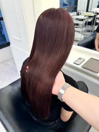 ロング カラー NANO／ ブリーチ×レイヤーのヘアスタイル