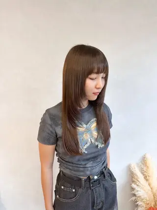 ロング hina/レイヤー /マロンブラウンのヘアスタイル
