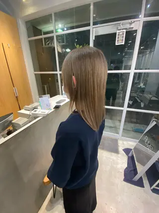 ミディアム カラー メンズ清潔感のプロ 💈メンズパーマ藤田のヘアスタイル
