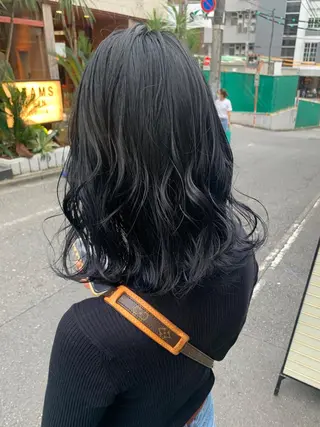 ミディアム カラー ヘアアレンジ 憧れの艶ハイトーンへ 🌙サイダサキのヘアスタイル