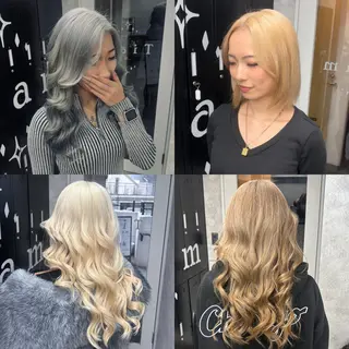 セミロング カラー ギャル/ハイトーン 特化/ルイヤのヘアスタイル