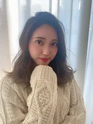 セミロング パーマ 過去一の柔髪ヘア 🌿einshairのヘアスタイル