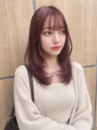 ミディアム カラー KAITO/透明感× 艶カラーのヘアスタイル